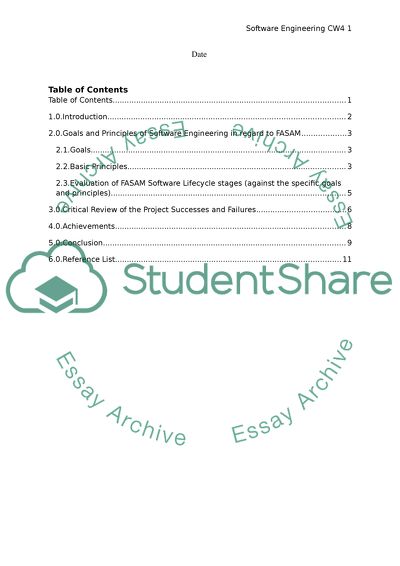 An Evaluation of the FASAM System throughout the Software Lifecycle