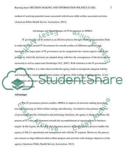 Decision-Making and Information Politics