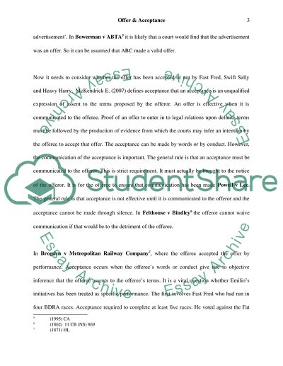 Offer and Acceptance, the Aylesbury Borough Council