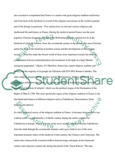 France: Religion, Family Structure, and Traditions