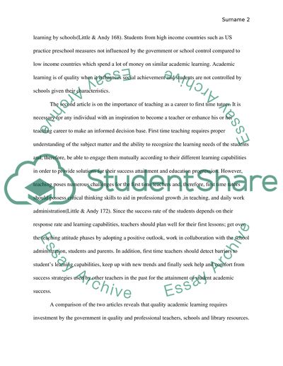 Summaries of two articles