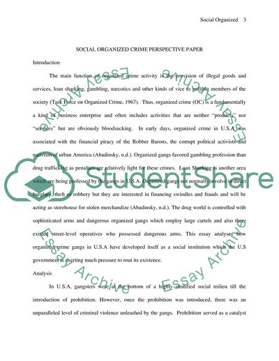 Social Organized Crime