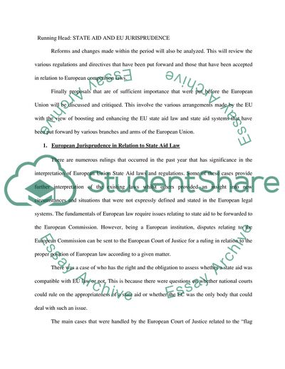 State Aid Developments in 2013