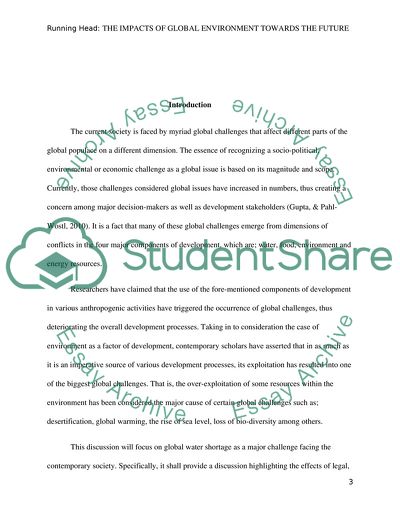 Global Water Shortage