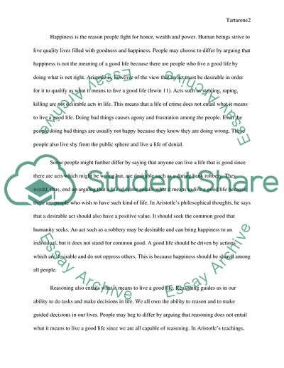 The Pursuit of a Good Life