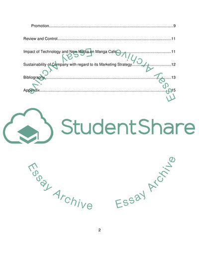 Marketing Management of Manga Cafe