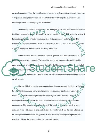 The Millennium Declaration of 2000