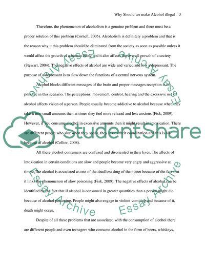 Why should we make Alcohol illegal