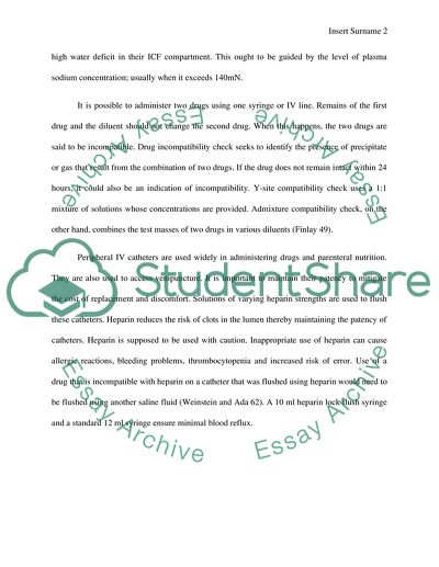 Principles and Practice of Intravenous Therapy