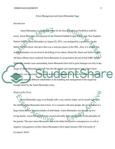 Crisis Management and the Aaron Hernandez Saga