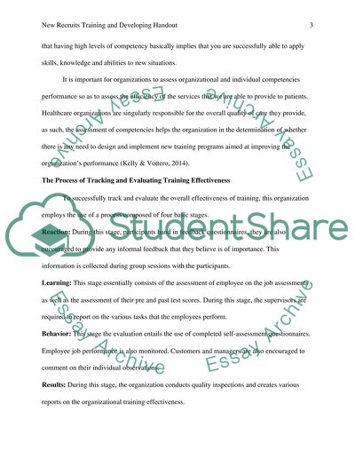 Training and Developing Paper