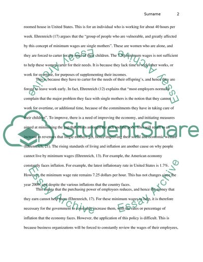 Welfare reform and not being able to survive on current minimum wage