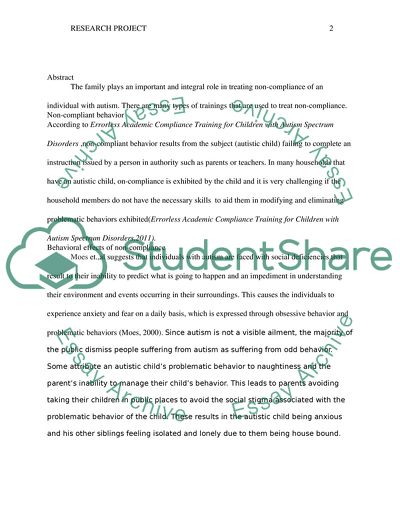 Training Family to Treat Non-Compliance