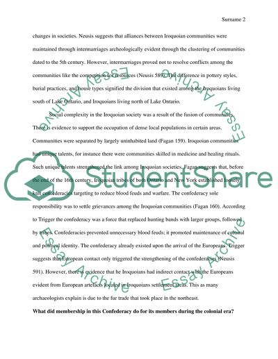 North American Archaeolgy- Iroquoian Confederacy