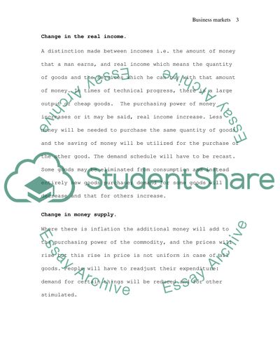 Causes of Changes in Demand