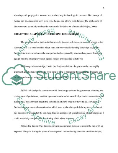 The Concept of Fatigue in the Discipline of Materials Engineering