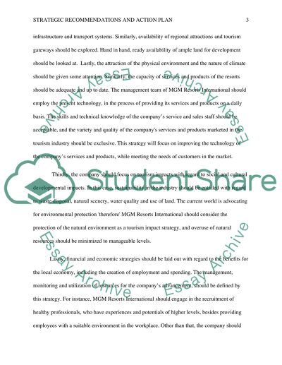 Strategic Recommendations and Action Plan for MGM Resorts International