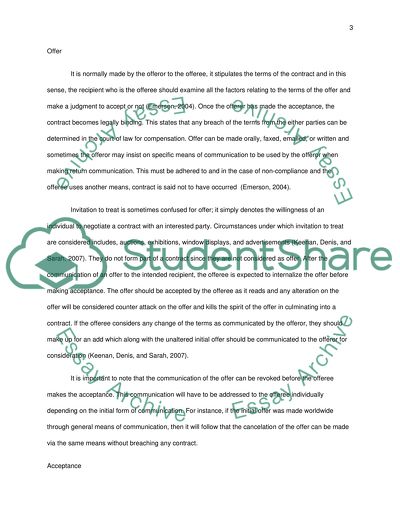 The Process of Making a Contract