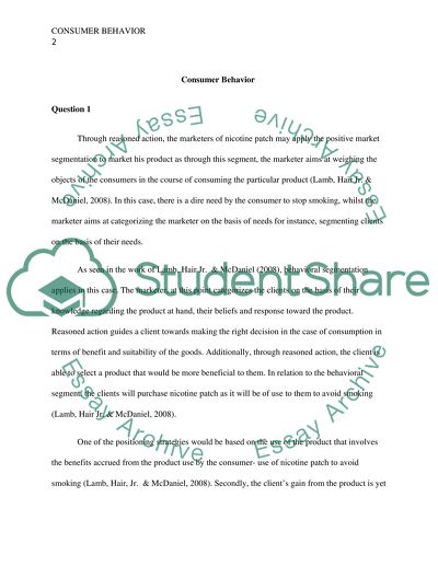 Consumer Behaviour Assignment: Three