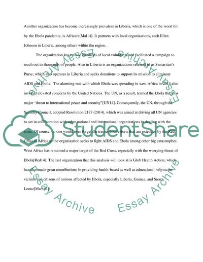 Organizations involved in helping victims of Aids and Ebola