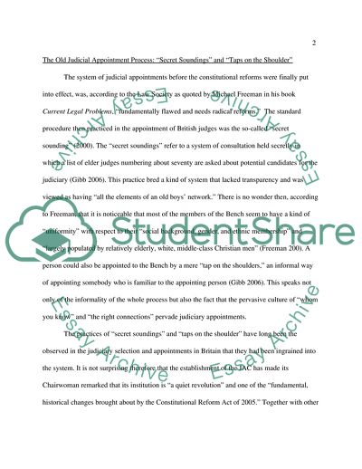 UK Legal System: Judicial Appointments Commision