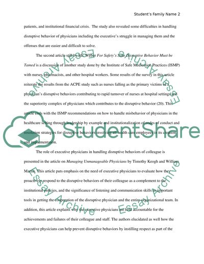 Target, Managing Disruptive Physician Behavior