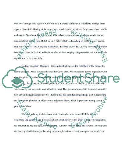 Why Fr. Lawton says the journey to be oneself seems the riskiest of all journeys