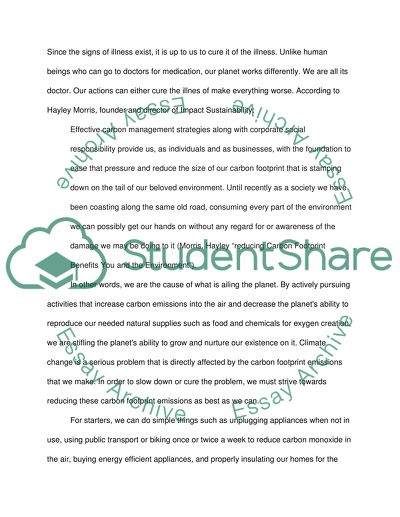 Reducing your carbon footprint