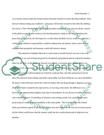 Toward a New World Order