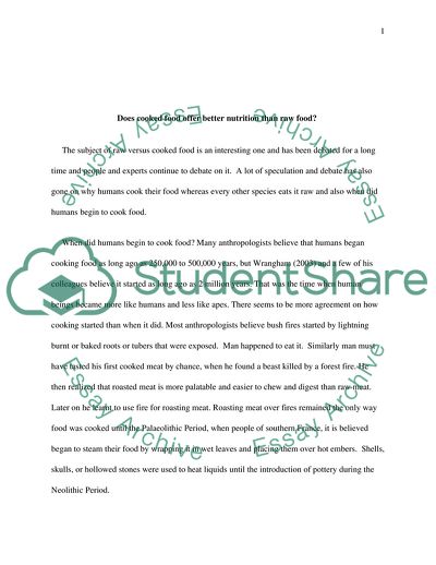 Does Cooked Food Offer Better Nutrition Than Raw Food