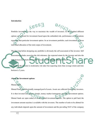 About the Investment Options