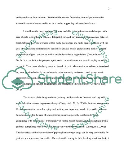Medication Compliance among Male Schizophrenics