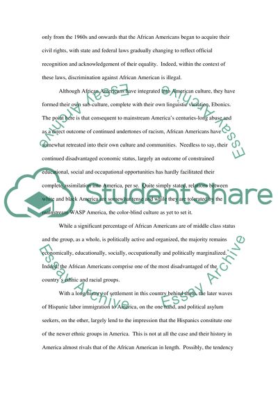 African and Hispanic Americans