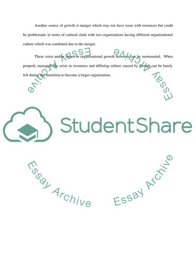 Organizational Growth