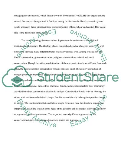 Liberalism and Conservatism