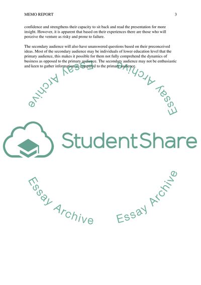 Memo Audience Analysis