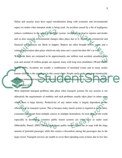 Safety and Security of Public Transit