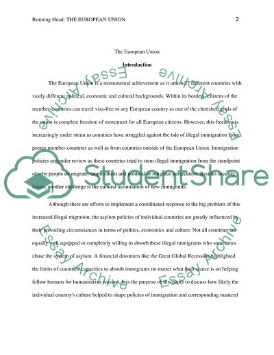 European Union:Immigration and Asylum