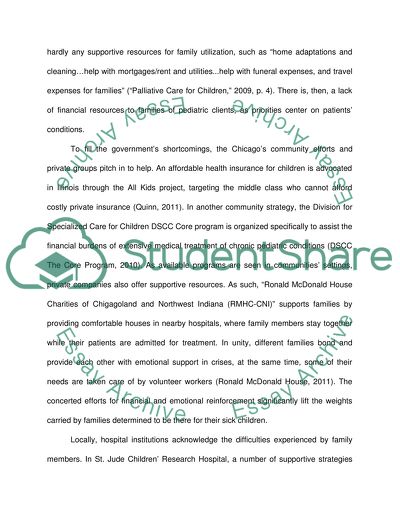 Pediatric nursing: support for family and patient with terminal illness