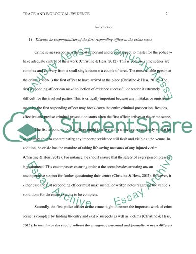 Trace and Biological Evidence