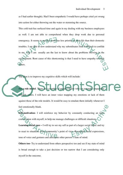 Individual Development Paper