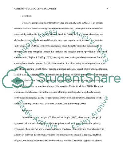 Obsessive Compulsive Disorder