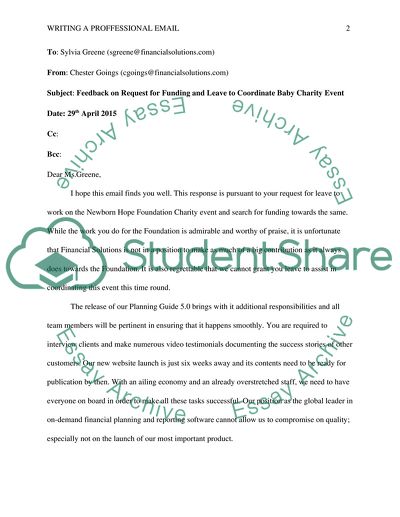 Business Communications Class- Writing Appropriate E-Mails