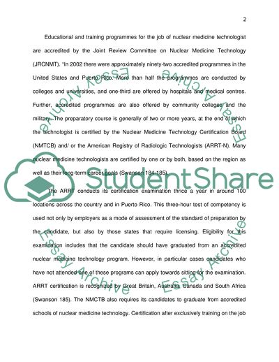 Career of Nuclear Medicine Technologist