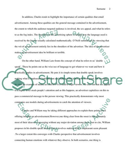 The Language of Advertising