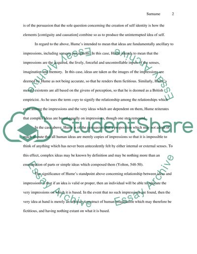 David Hume: Ideas, Facts