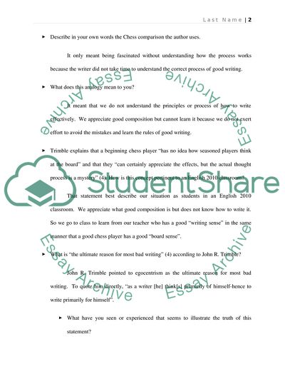 Writing Response 5: Thinking Well