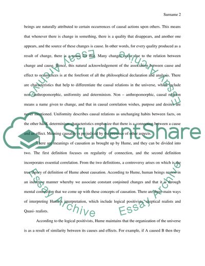 Humes Causal Judgments