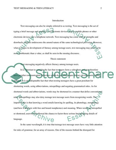 How Does Text Messaging Affect Teen Literacy