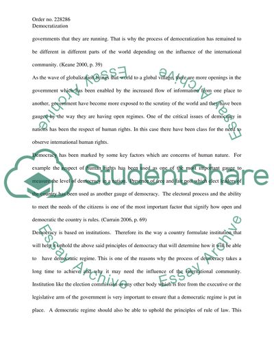 International Influences to Democratization